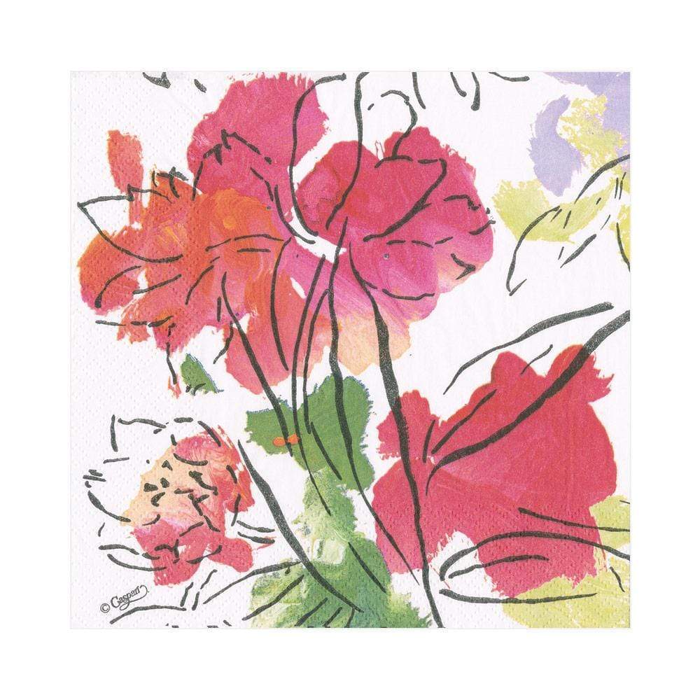 Caspari Abstract Floral Paper Luncheon Napkins - 20 Per Package 14450L
