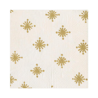 Caspari Starry Paper Luncheon Napkins in Ivory - 20 Per Package 14680L