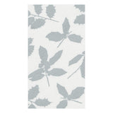 Caspari Holly Silhouettes Paper Linen Guest Towel Napkins in Ivory & Silver - 12 Per Package 14812GG