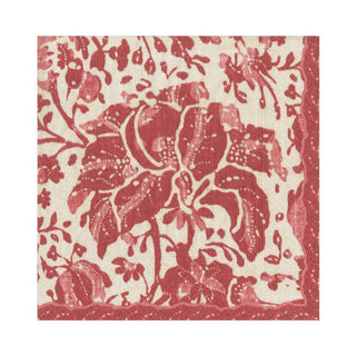Caspari Plantation Print Paper Luncheon Napkins in Vintage Red - 20 Per Package 15012L