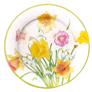Caspari Daffodil Waltz Paper Dinner Plates - 8 Per Package 15050DP