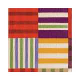 Caspari Striped Patchwork Paper Luncheon Napkins in Purple - 20 Per Package 15281L