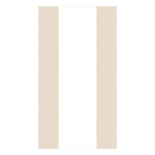 Caspari Bandol Stripe Paper Guest Towel Napkins in Natural - 15 Per Package 15350G