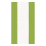 Caspari Bandol Stripe Paper Guest Towel Napkins in Moss Green - 15 Per Package 15353G
