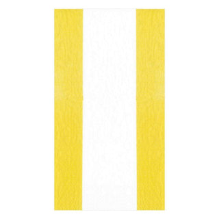 Caspari Bandol Stripe Paper Guest Towel Napkins in Yellow - 15 Per Package 15356G