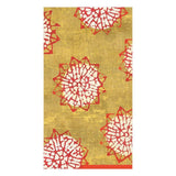 Caspari Block Print Stars Paper Guest Towel Napkins in Red - 15 Per Package 15461G