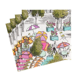 Caspari Garçon Boxed Paper Cocktail Napkins - 40 Per Box 15740B