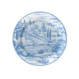 Caspari Tuscan Toile Paper Salad & Dessert Plates in Blue - 8 Per Package 15770SP