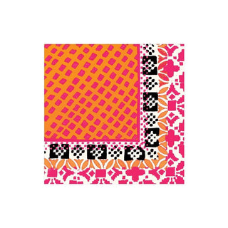 Caspari Frida Boxed Paper Cocktail Napkins in Black & White - 40 Per Box 15841B