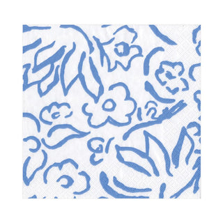 Caspari Matisse Paper Luncheon Napkins in Blue - 20 Per Package 15901L
