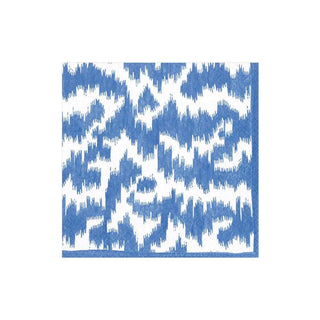 Caspari Modern Moiré Boxed Paper Cocktail Napkins in Blue - 40 Per Box 15951B