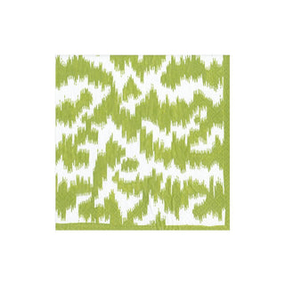 Caspari Modern Moiré Boxed Paper Cocktail Napkins in Green - 40 Per Box 15952B