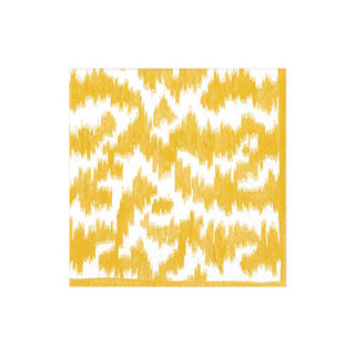Caspari Modern Moiré Boxed Paper Cocktail Napkins in Yellow - 40 Per Box 15953B