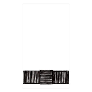 Caspari Ribbon Border Paper Guest Towel Napkins in Black - 15 Per Package 15960G