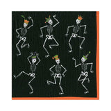 Caspari Dancing Skeletons Paper Luncheon Napkins in Black - 20 Per Package 16270L