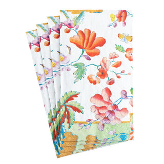 Caspari Summer Palace Paper Guest Towel Napkins in Celadon - 15 Per Package 16360G