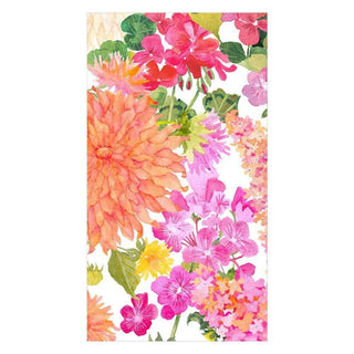 Caspari Summer Blooms Paper Guest Towel Napkins - 15 Per Package 16390G