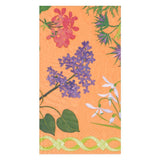 Caspari Mary Delany Flower Mosaics Paper Guest Towel Napkins in Melon - 15 Per Package 16412G