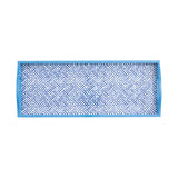 Fretwork Lacquer Bar Tray in Blue - 1 Each