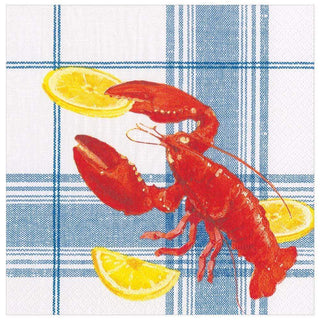 Caspari Lobster Bake Paper Dinner Napkins - 20 Per Package 16480D