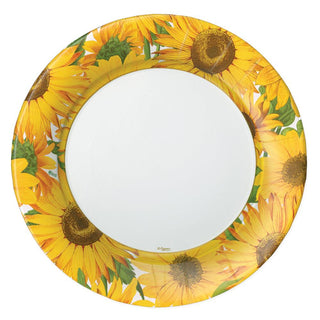 Caspari Sunflowers Paper Dinner Plates - 8 Per Package 16520DP