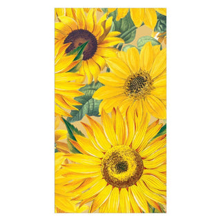 Caspari Sunflowers Paper Guest Towel Napkins - 15 Per Package 16520G