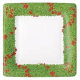 Caspari Boxwood Trellis Square Paper Dinner Plates - 8 Per Package 16630DP