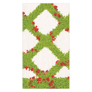 Caspari Boxwood Trellis Paper Guest Towel Napkins - 15 Per Package 16630G