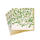 Caspari Modern Mistletoe Paper Cocktail Napkins - 20 Per Package 16680C