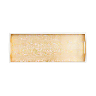 Pebble Lacquer Bar Tray in Gold - 1 Each