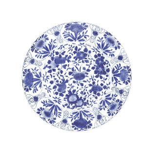 Caspari Delft Paper Salad & Dessert Plates in Blue - 8 Per Package 16830SP