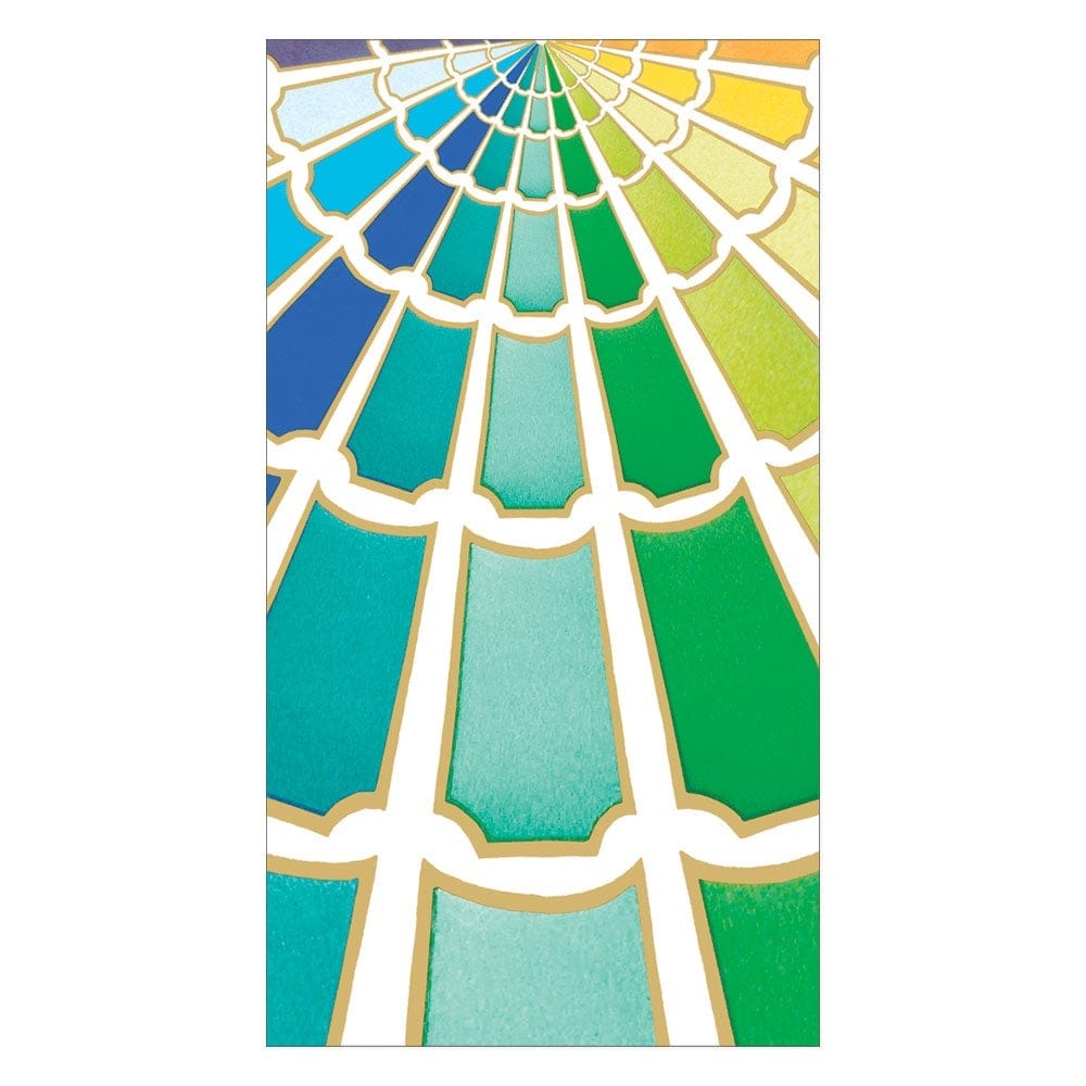 Caspari Color Wheel Paper Guest Towel Napkins - 15 Per Package 16840G