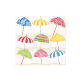 Caspari Beach Umbrellas Paper Cocktail Napkins - 20 Per Package 16910C