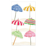 Caspari Beach Umbrellas Paper Guest Towel Napkins - 15 Per Package 16910G