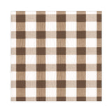 Gingham Paper Luncheon Napkins in Chocolate - 20 Per Package 17074L