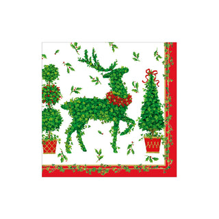 Animal Topiaries Paper Cocktail Napkins - 40 Per Box 17200B