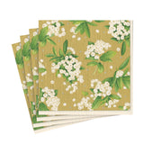 Christmas Berry Paper Luncheon Napkins Gold/White - 20 Per Package 17231L