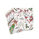 Let's Be Merry Paper Cocktail Napkins - 20 Per Package 17270C
