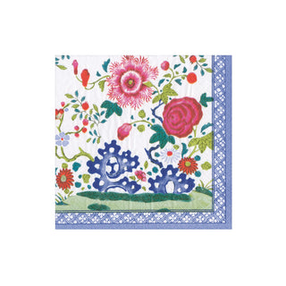 Floral Porcelain Boxed Cocktail Napkins - 40 Per Box