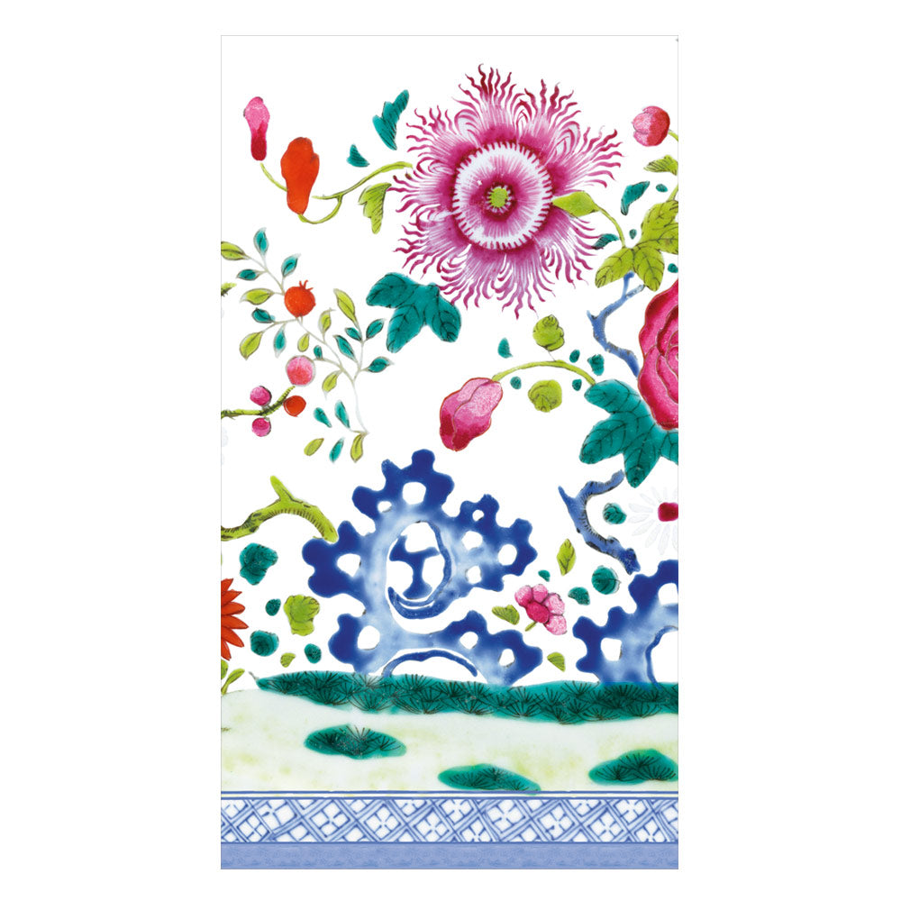 Floral Porcelain Guest Towel Napkins - 15 Per Package
