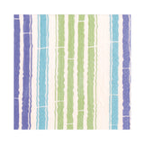 Bamboo Stripe Luncheon Napkins in Blue & Green- 20 Per Package