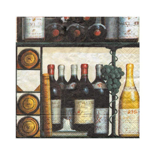 Caspari The Wine Cellar Paper Luncheon Napkins - 20 Per Package 2800L