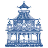Chinoiserie Toile Pagoda Die-Cut Placemats - 1 Each
