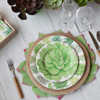 Caspari Succulents Die-Cut Placemat - 1 Per Package 3051PMS