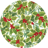 Caspari Holly and Mistletoe Die-Cut Coasters - 4 Per Package 3057CC