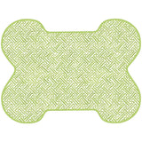 Caspari Fretwork Die-Cut Pet Bowl Mat in Green - 1 Per Package 3072PET