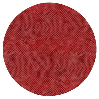 Caspari Snakeskin Felt-Backed Placemat in Crimson - 1 Each 4007PMR