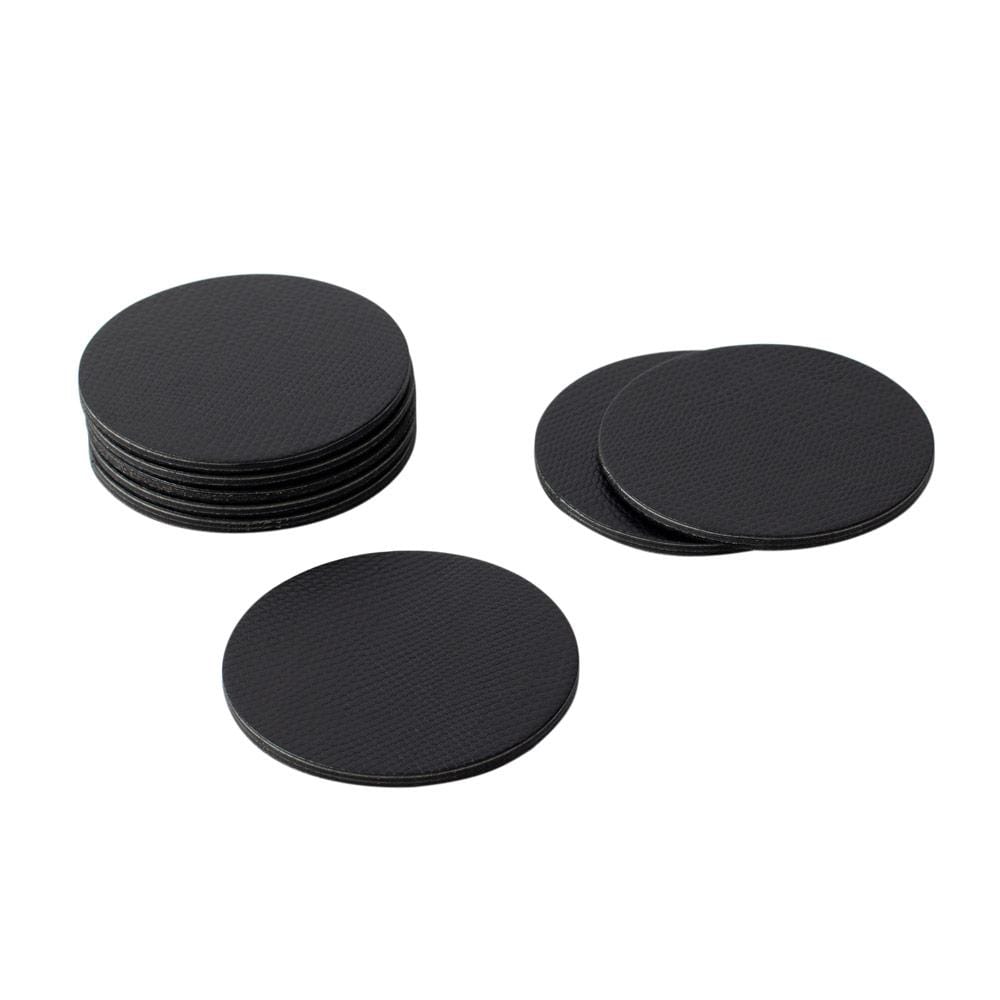 Caspari Round Snakeskin Felt-Backed Coasters in Black - 8 Per Box 4009CR