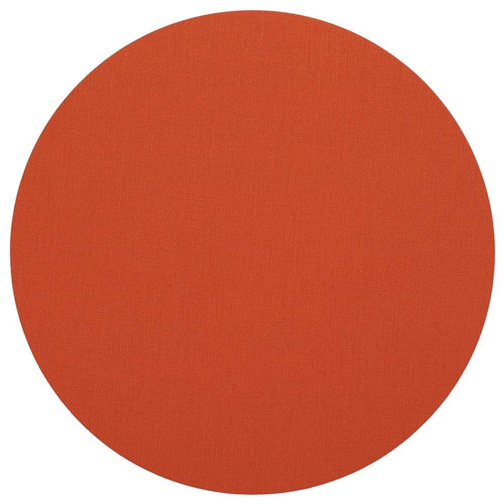Caspari Classic Canvas Round Felt-Backed Placemat in Orange - 1 Each 4014PMR