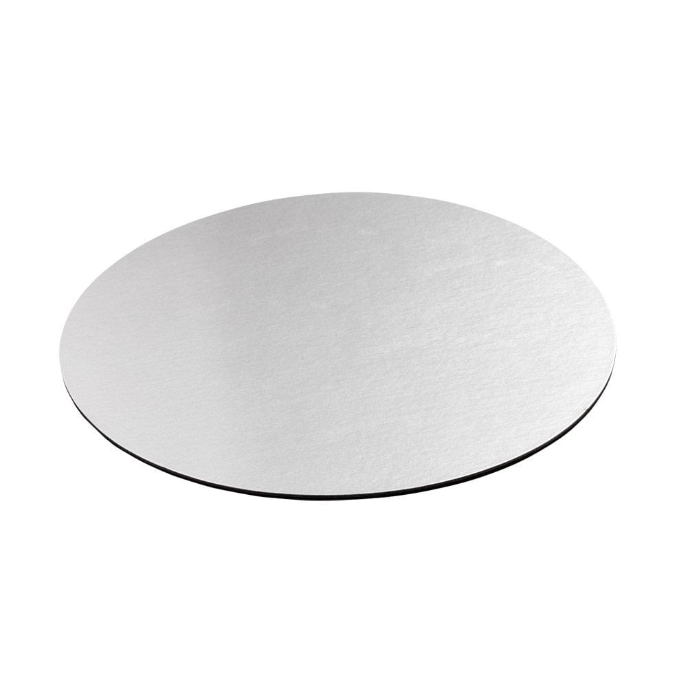 Caspari Luster Round Felt-Backed Placemat in Silver - 1 Each 4022PMR